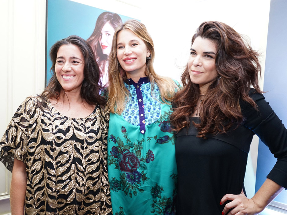 La fotografa Ines Garcia Baltar, la modelo Dolores Barreiro y la make up artist Bettina Frumboli